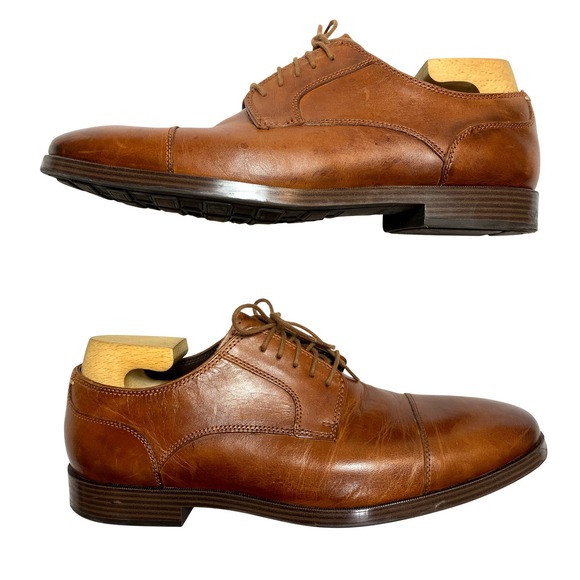 Cole Haan Shoes Mens 10.5 Brown Leather Grand OS Oxford Cap Toe Dress Brogue main image 4